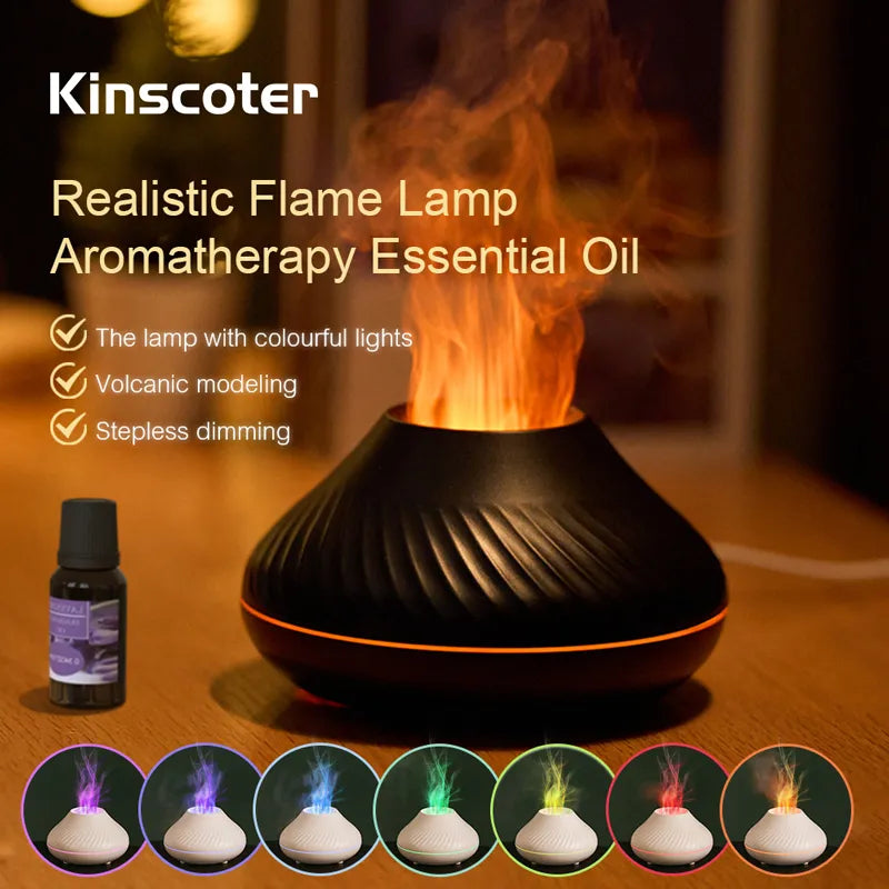 Volcanic Flame Aroma Diffuser & USB Humidifier 130ml by HitMyNeed