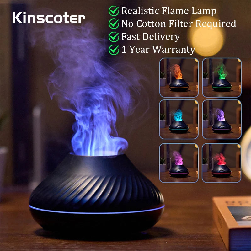 Volcanic Flame Aroma Diffuser & USB Humidifier 130ml by HitMyNeed