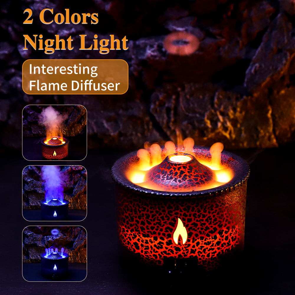 Volcano Flame Humidifier & Essential Oil Diffuser by HitMyNeed