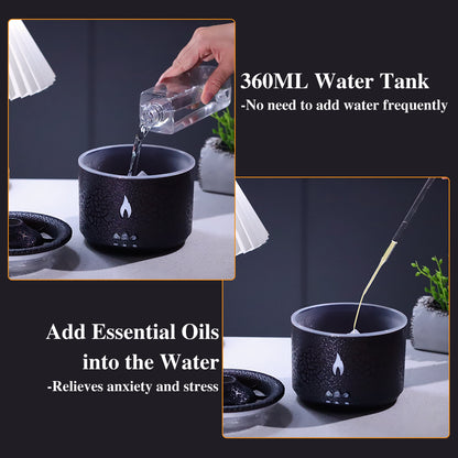 Volcano Flame Humidifier & Essential Oil Diffuser by HitMyNeed