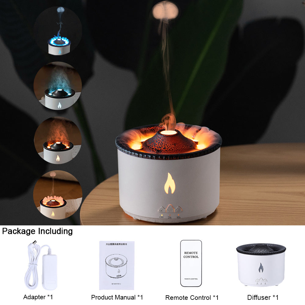 Volcano Flame Humidifier & Essential Oil Diffuser with-remote-control-200006152 us by HitMyNeed