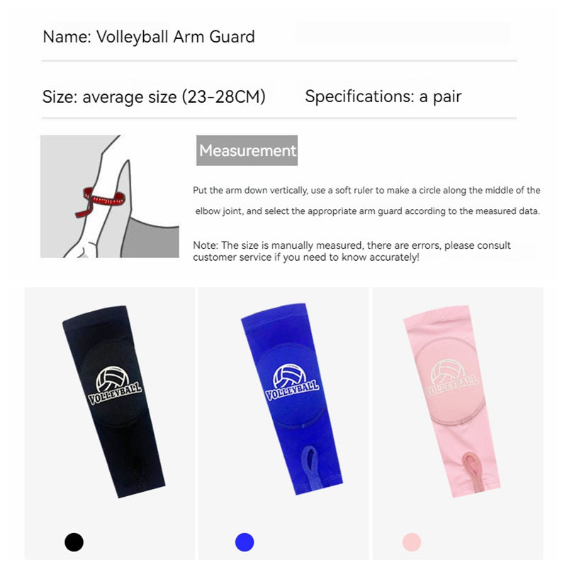 Volleyball Arm Sleeves with Protective Pads (Pair) by HitMyNeed