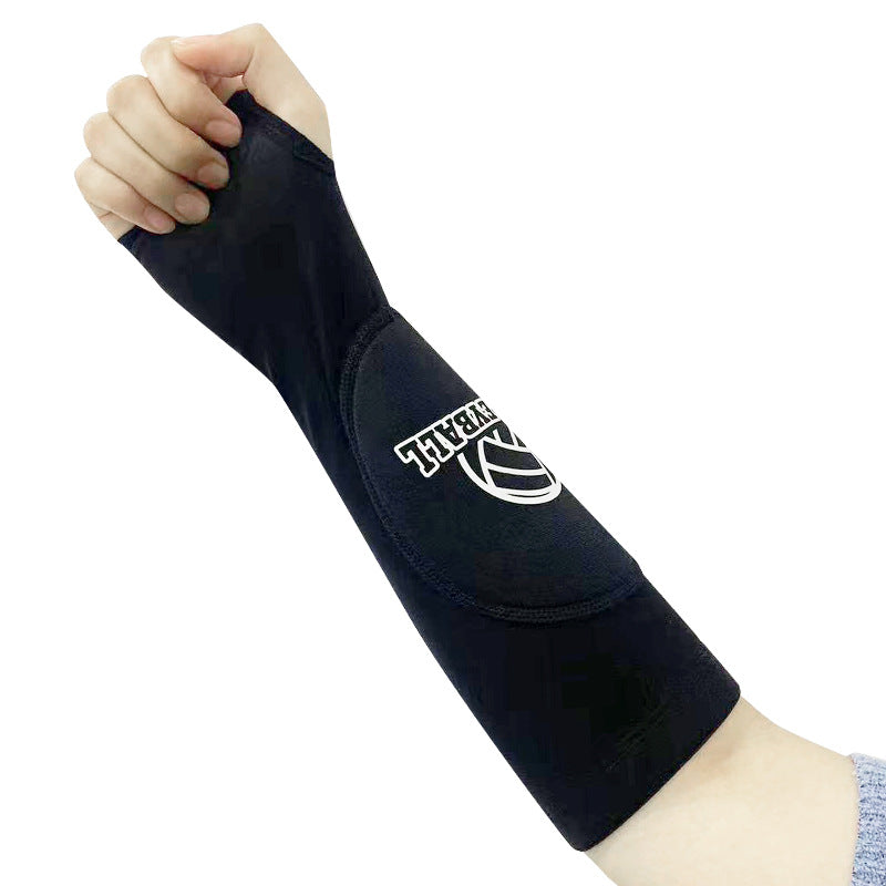 Volleyball Arm Sleeves with Protective Pads (Pair) black by HitMyNeed