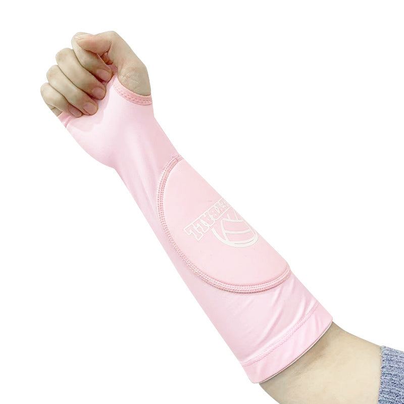 Volleyball Arm Sleeves with Protective Pads (Pair) pink by HitMyNeed
