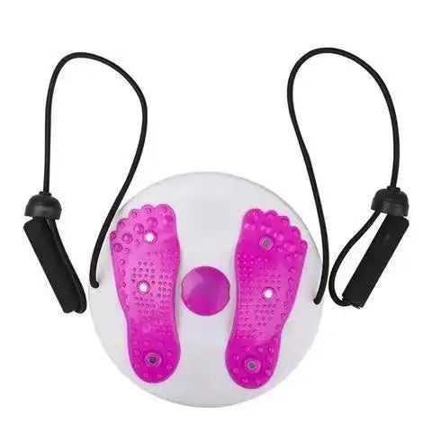 Waist Twisting Disc Magnetic Massage Trainer pink-with-rope by HitMyNeed