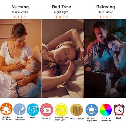 Wake Up Light Alarm Clock with Sunrise Simulation by HitMyNeed