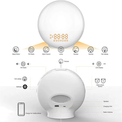 Wake Up Light Alarm Clock with Sunrise Simulation by HitMyNeed