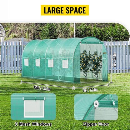Walk-In Tunnel Greenhouse with Galvanized Steel Frame by HitMyNeed