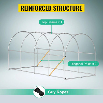 Walk-In Tunnel Greenhouse with Galvanized Steel Frame by HitMyNeed