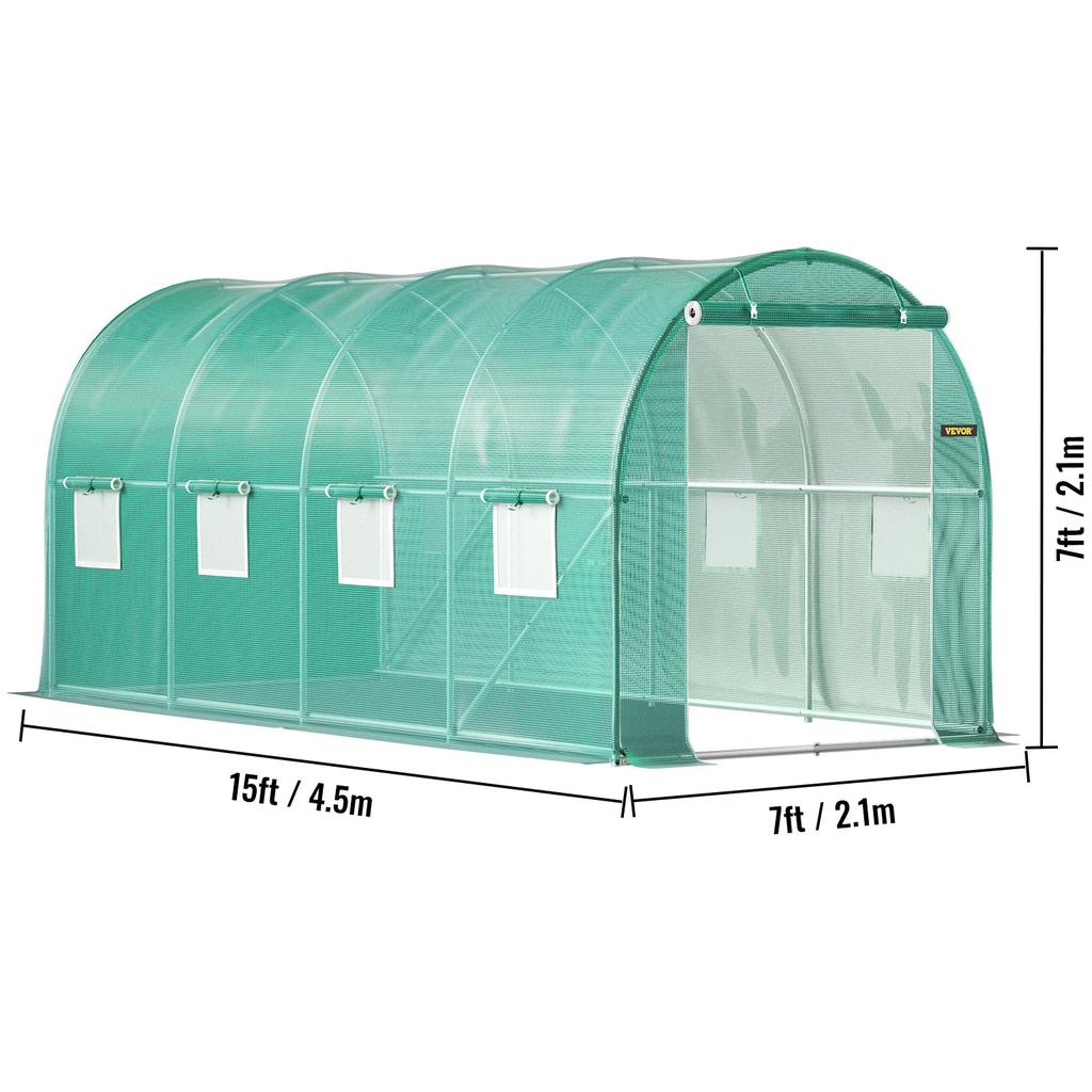 Walk-In Tunnel Greenhouse with Galvanized Steel Frame by HitMyNeed
