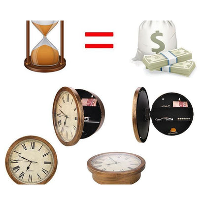 Wall Clock with Hidden Safe Compartment by HitMyNeed