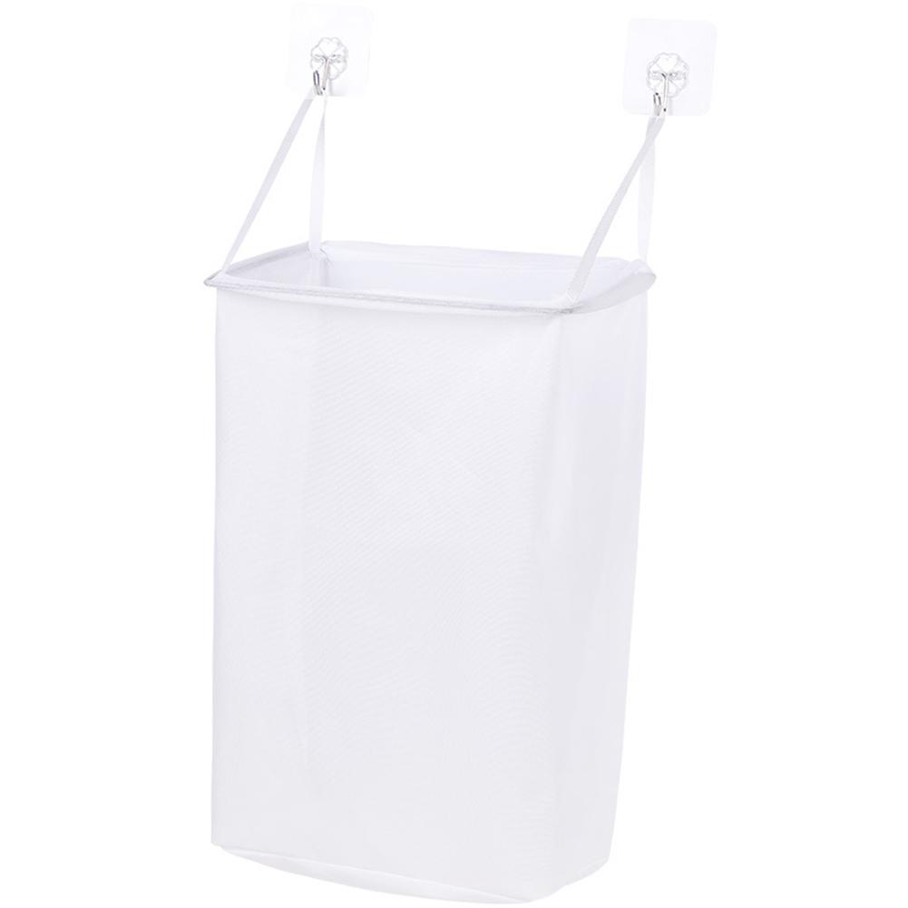 Wall Hanging Laundry Basket with Adhesive Hooks by HitMyNeed