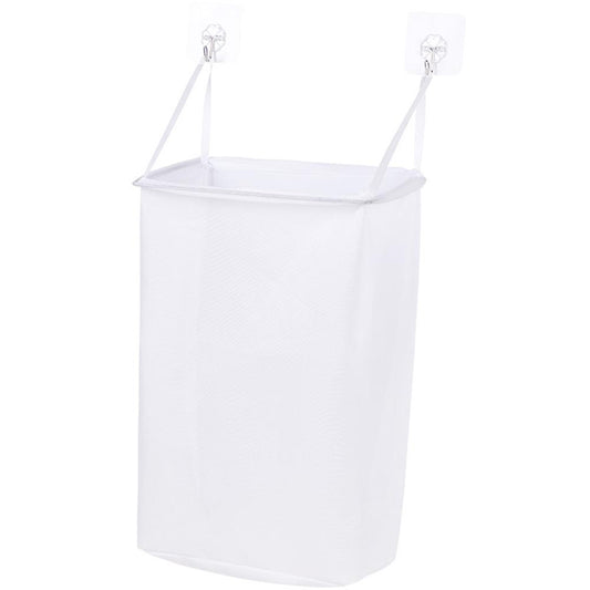 Wall Hanging Laundry Basket with Adhesive Hooks by HitMyNeed