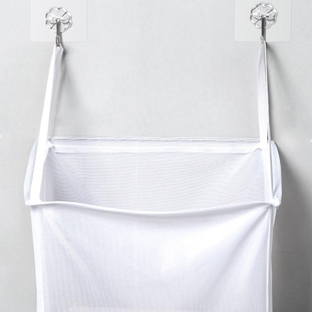 Wall Hanging Laundry Basket with Adhesive Hooks by HitMyNeed