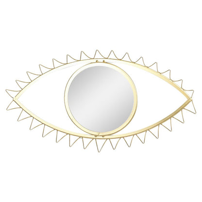 Wall Hanging Metal Eye Shaped Mirror, 45 x 24 cm by HitMyNeed