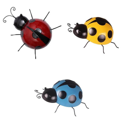Wall Hanging Metal Ladybugs Set of 3 by HitMyNeed