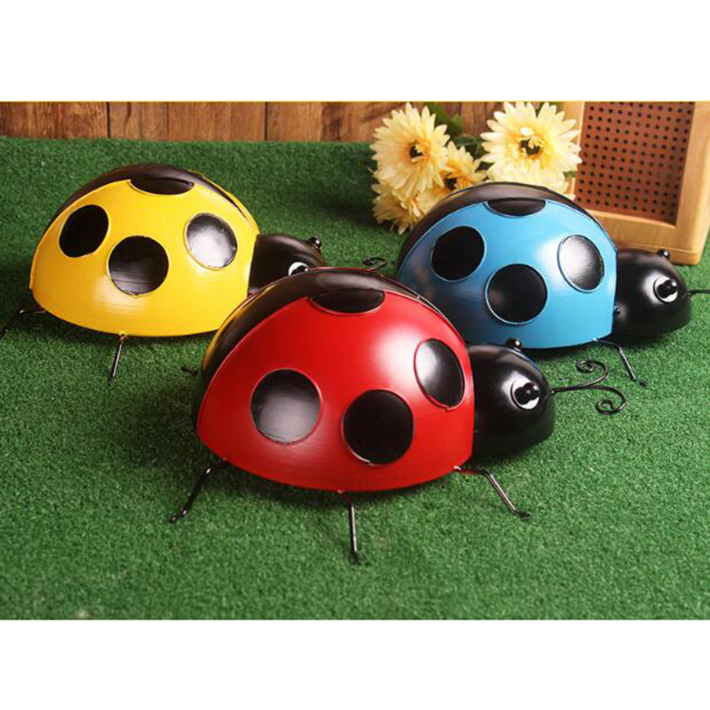 Wall Hanging Metal Ladybugs Set of 3 by HitMyNeed