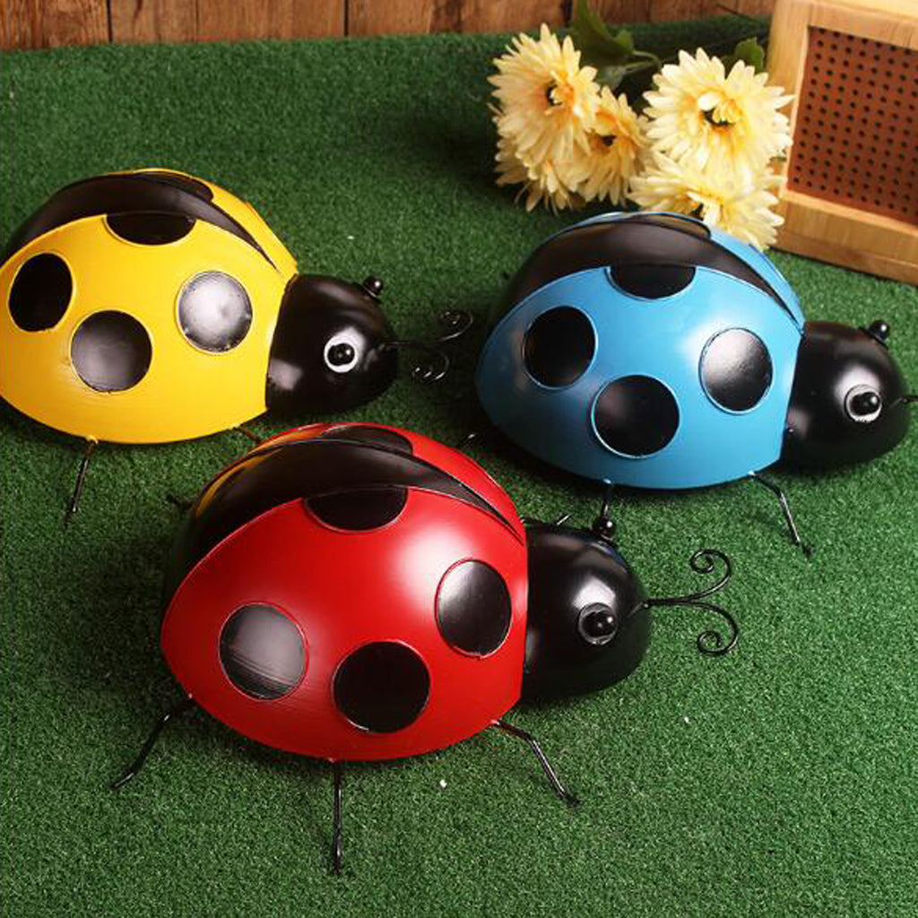 Wall Hanging Metal Ladybugs Set of 3 by HitMyNeed
