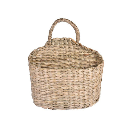 Wall Hanging Wicker Basket Decor with Handle by HitMyNeed