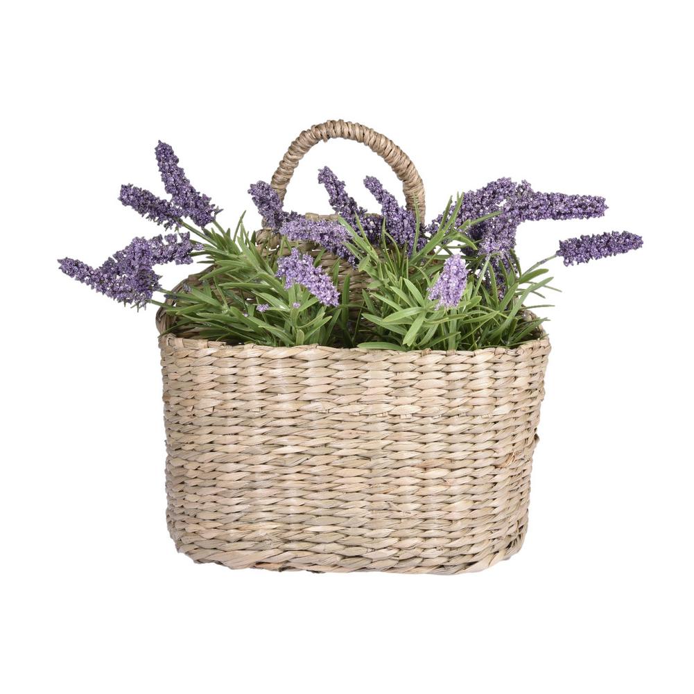 Wall Hanging Wicker Basket Decor with Handle by HitMyNeed