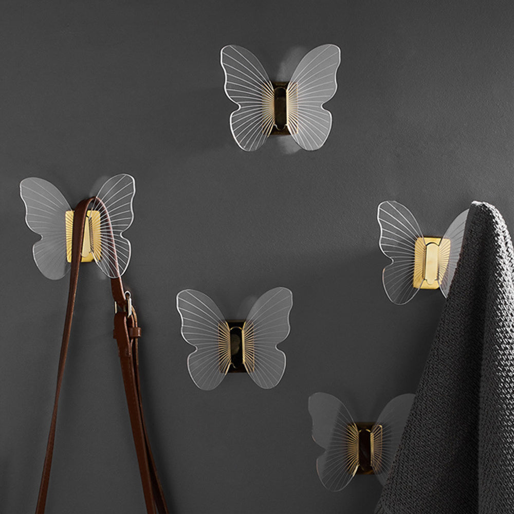 Wall-Mount Acrylic Butterfly Coat Hook by HitMyNeed
