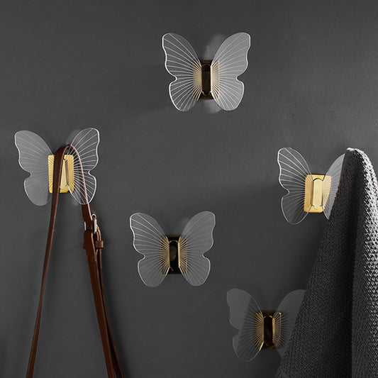 Wall-Mount Acrylic Butterfly Coat Hook by HitMyNeed