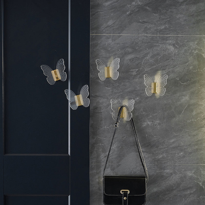 Wall-Mount Acrylic Butterfly Coat Hook by HitMyNeed