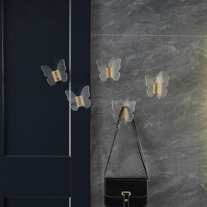 Wall-Mount Acrylic Butterfly Coat Hook by HitMyNeed