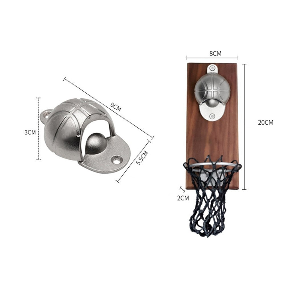 Wall Mount Basketball Beer Bottle Opener by HitMyNeed