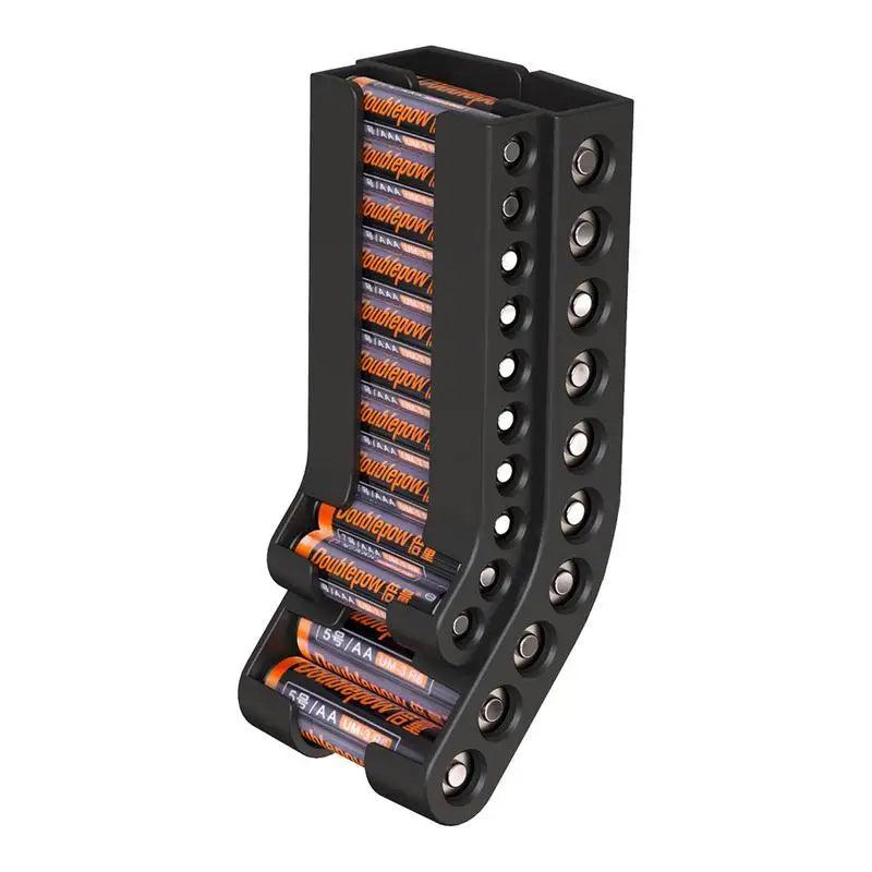 Wall-Mount Battery Storage Organizer with Tester by HitMyNeed