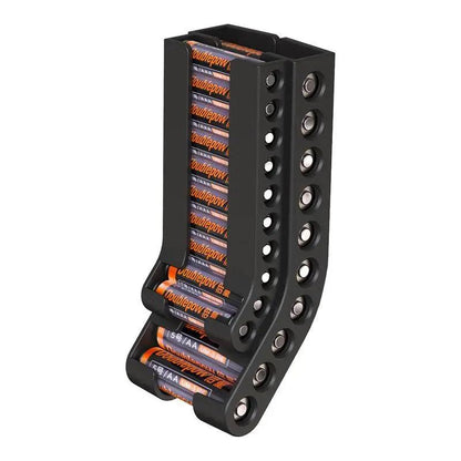 Wall-Mount Battery Storage Organizer with Tester by HitMyNeed