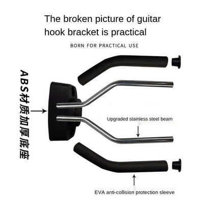 Wall Mount Guitar Hanger for Secure Instrument Storage by HitMyNeed