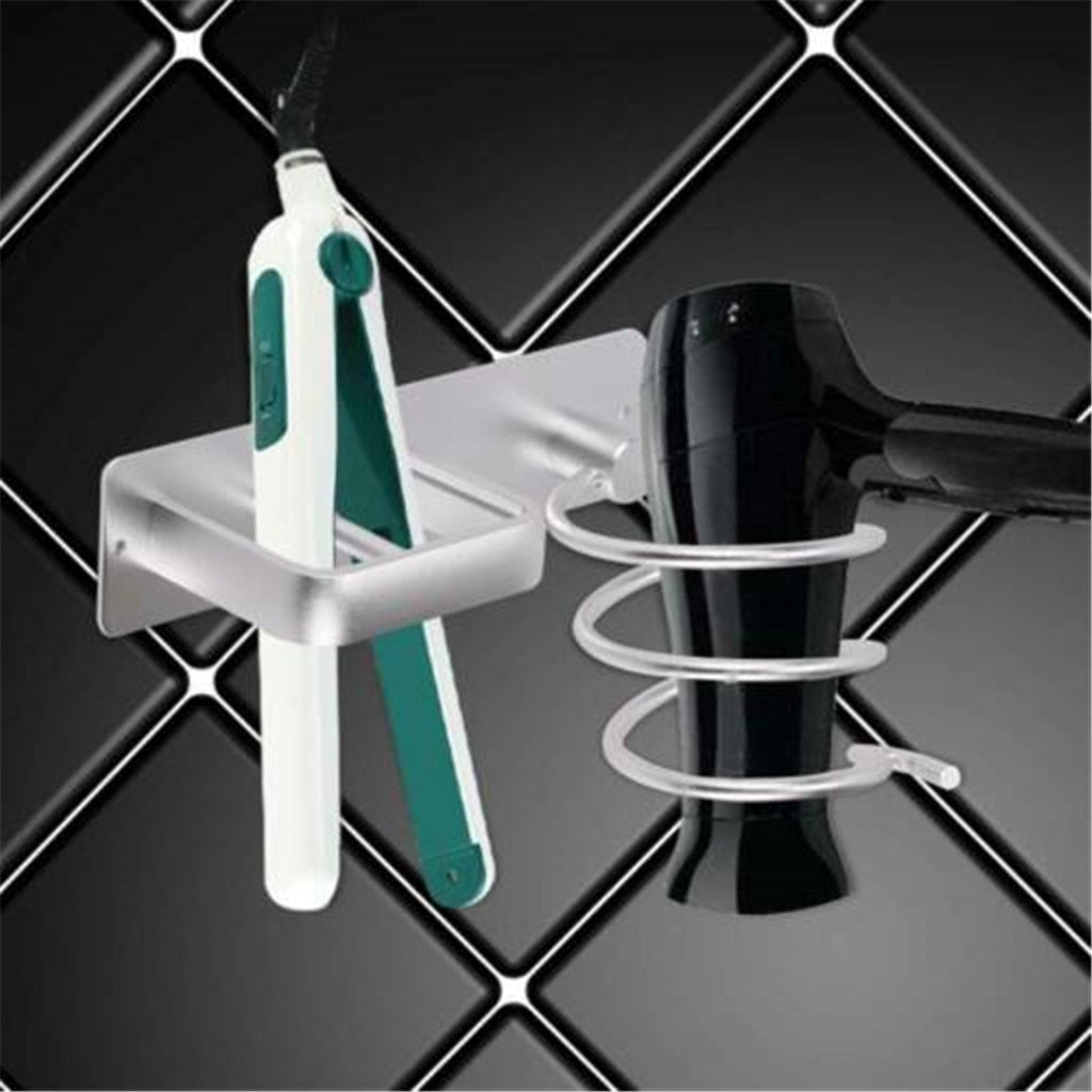 Wall-Mount Hair Dryer and Straightener Holder by HitMyNeed