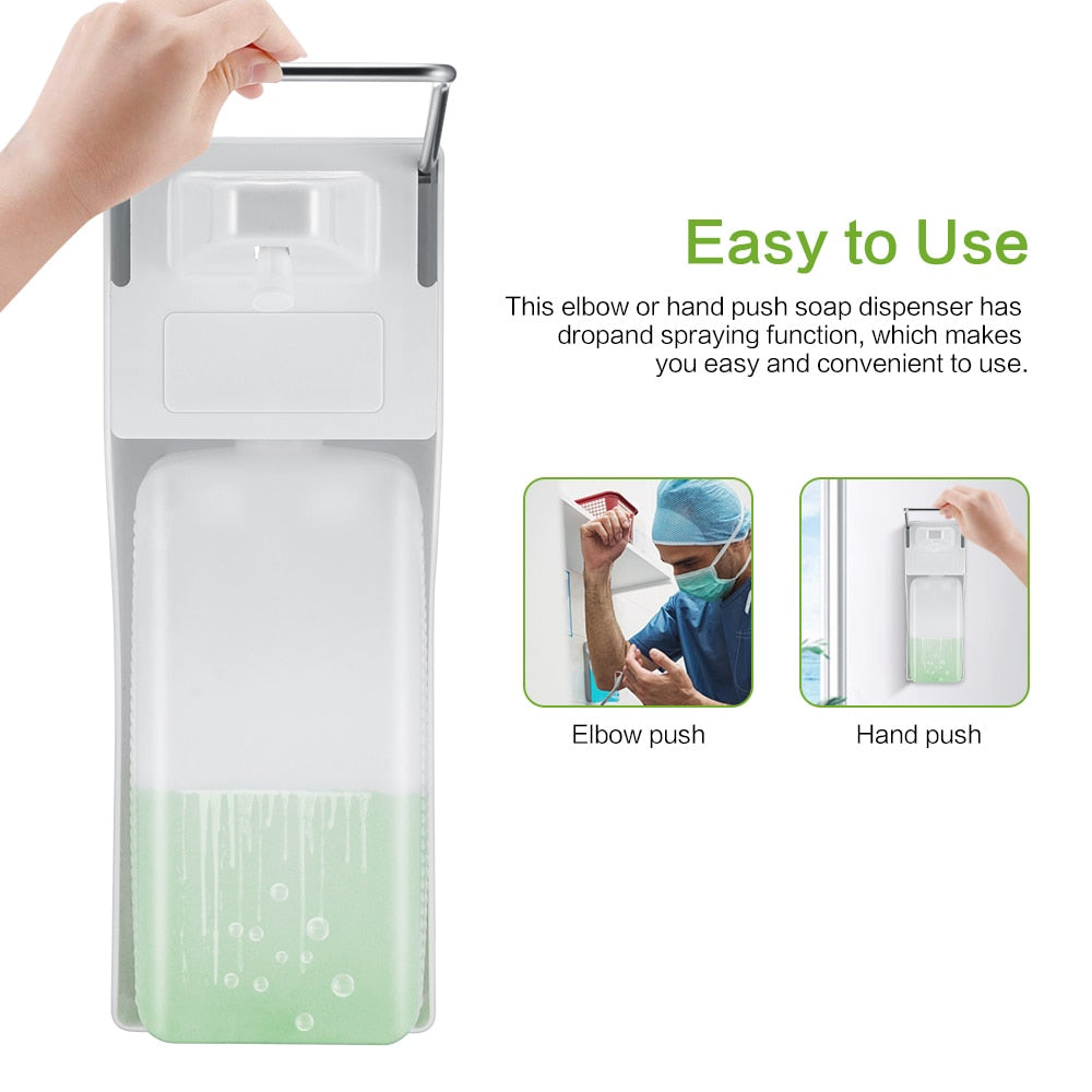 Wall Mount Manual Soap Dispenser with Elbow Pump by HitMyNeed
