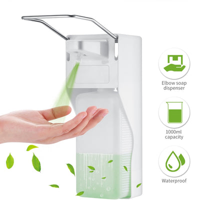 Wall Mount Manual Soap Dispenser with Elbow Pump by HitMyNeed
