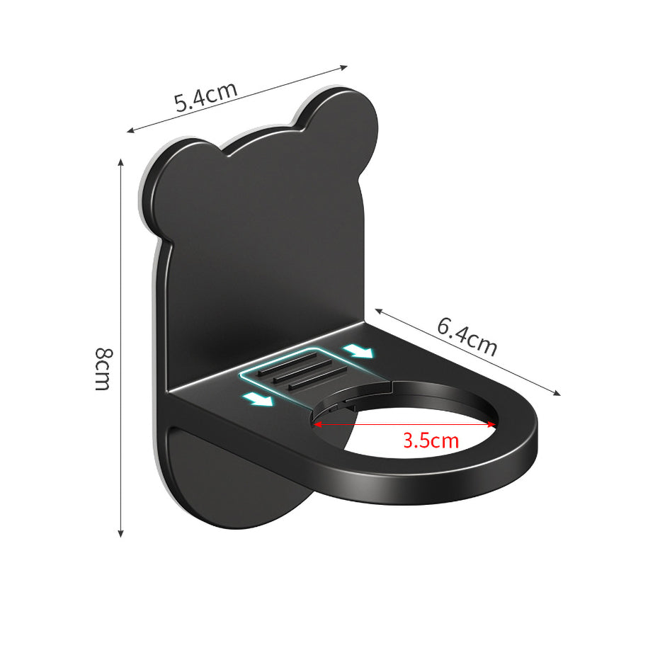 Wall Mount Shower Gel Holder with Adhesive black by HitMyNeed