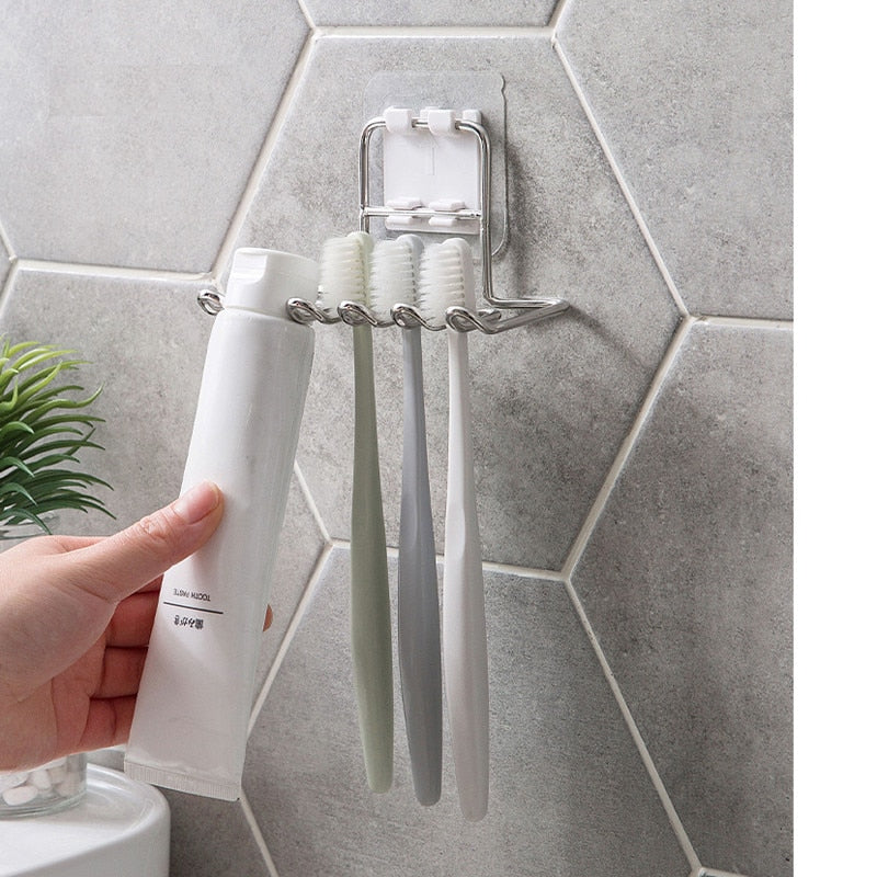 Wall Mount Stainless Steel Toothbrush Holder by HitMyNeed