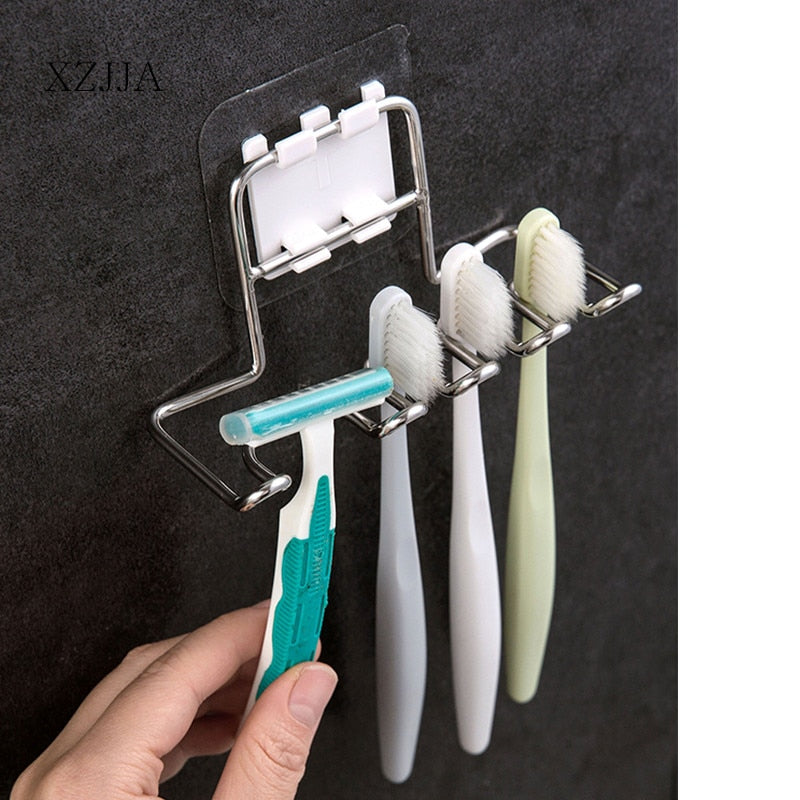 Wall Mount Stainless Steel Toothbrush Holder by HitMyNeed