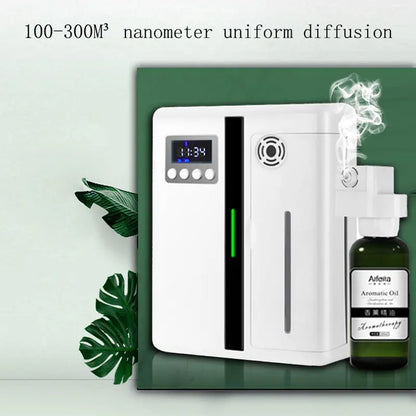 Wall Mounted 160ml Scent Diffuser with Fan, 100-300m³ Black Button Only by HitMyNeed