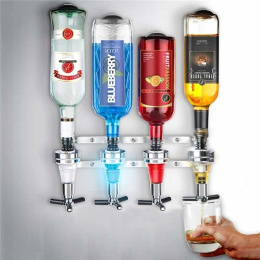 Wall Mounted 4-Bottle Liquor Dispenser by HitMyNeed