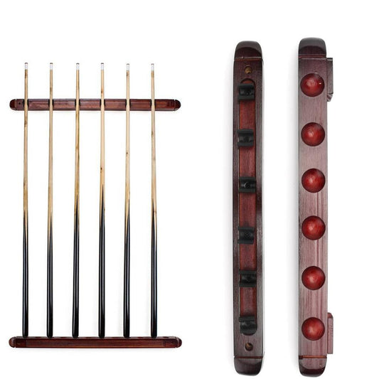 Wall-Mounted 6-Slot Pool Cue Stick Rack by HitMyNeed
