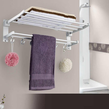 Wall Mounted Aluminum Bathroom Towel Shelf Rack by HitMyNeed