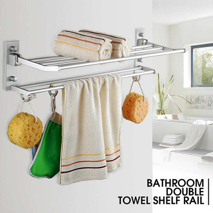 Wall Mounted Aluminum Bathroom Towel Shelf Rack by HitMyNeed