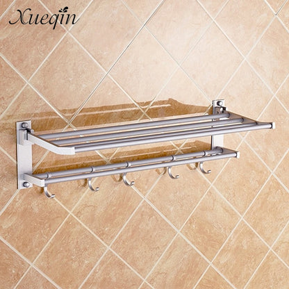 Wall Mounted Aluminum Bathroom Towel Shelf Rack by HitMyNeed