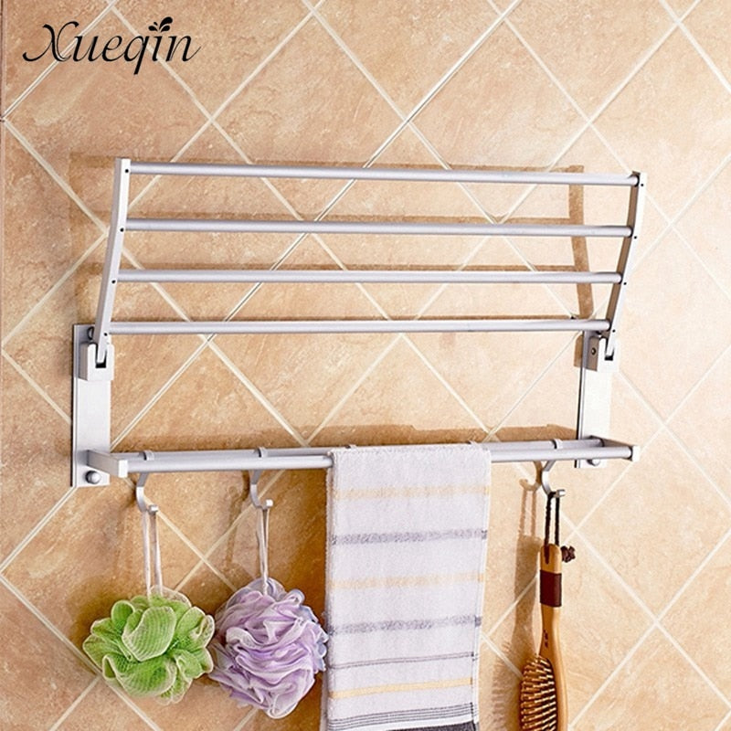 Wall Mounted Aluminum Bathroom Towel Shelf Rack by HitMyNeed