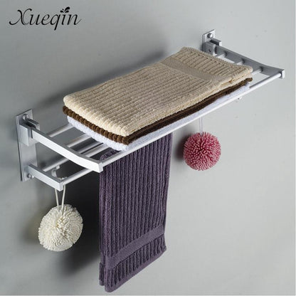 Wall Mounted Aluminum Bathroom Towel Shelf Rack by HitMyNeed