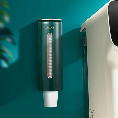 Wall Mounted Automatic Disposable Cup Dispenser green by HitMyNeed
