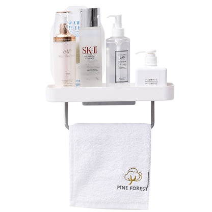 Wall-Mounted Bathroom Shelf with Towel Bar by HitMyNeed