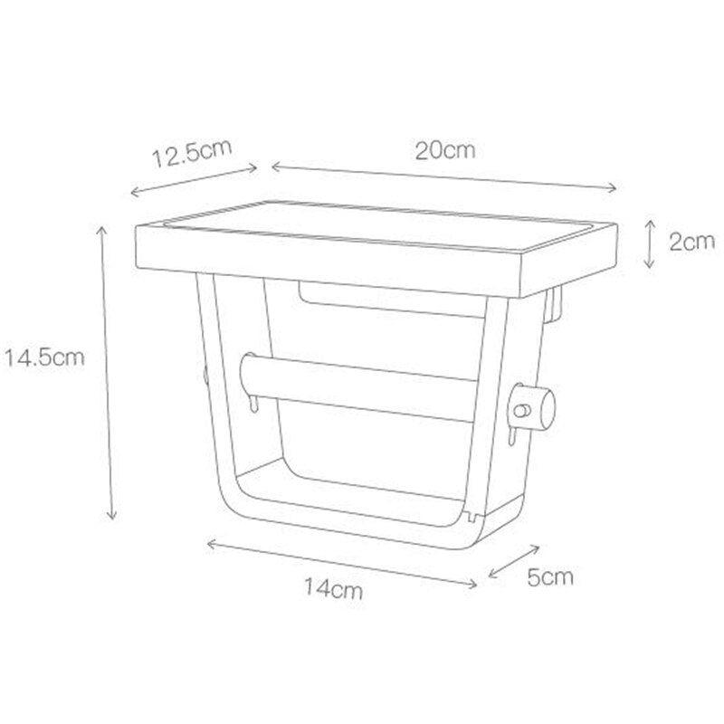 Wall-Mounted Beech Wood Toilet Roll Holder Shelf by HitMyNeed