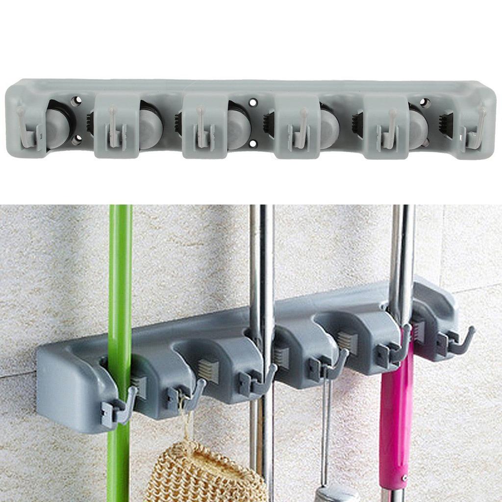 Wall Mounted Broom and Tool Organizer Rack by HitMyNeed